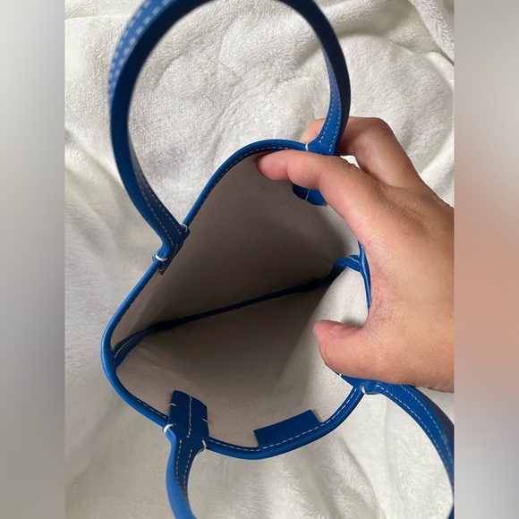 SUPER RARE GOYARD POITIERS TOTE - BLUE - Picture 3 of 7